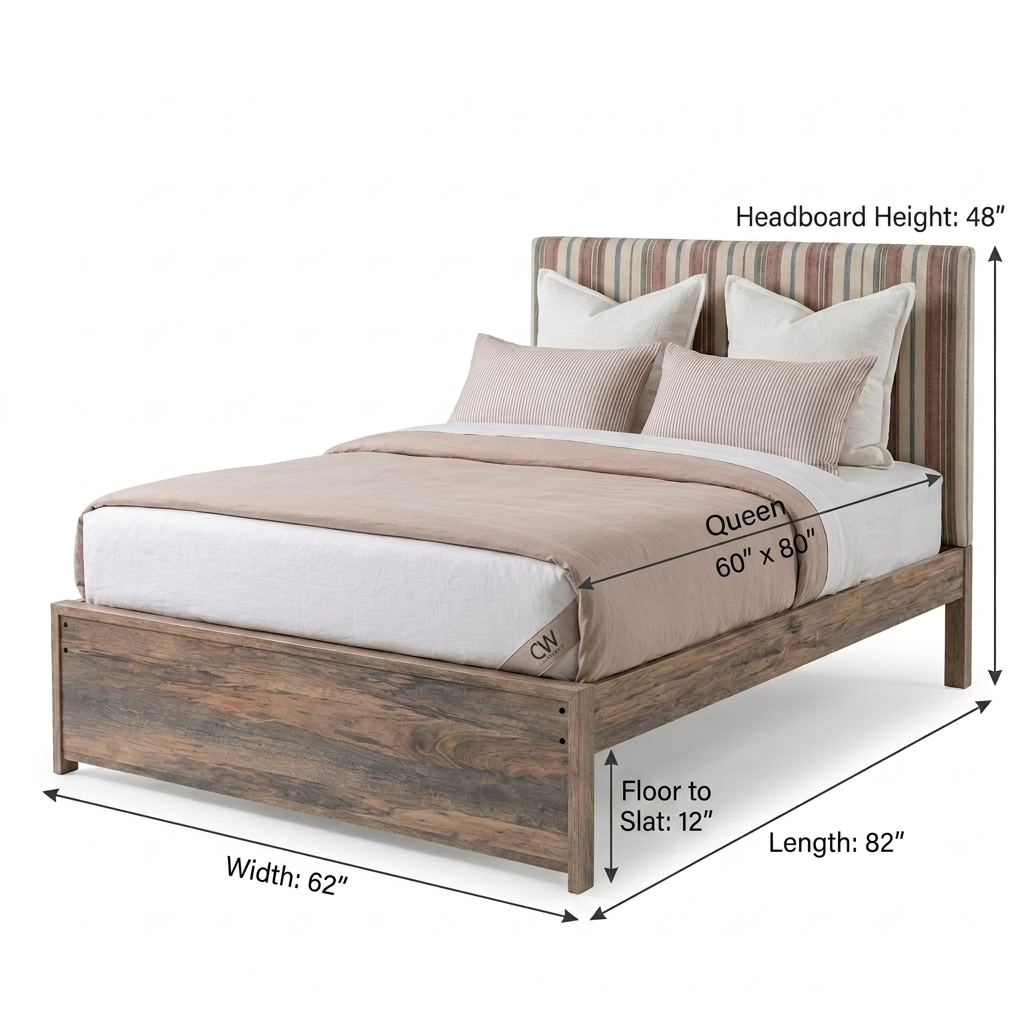 BED DOUBLE BLOOM 75X48 AM/WHT WASH