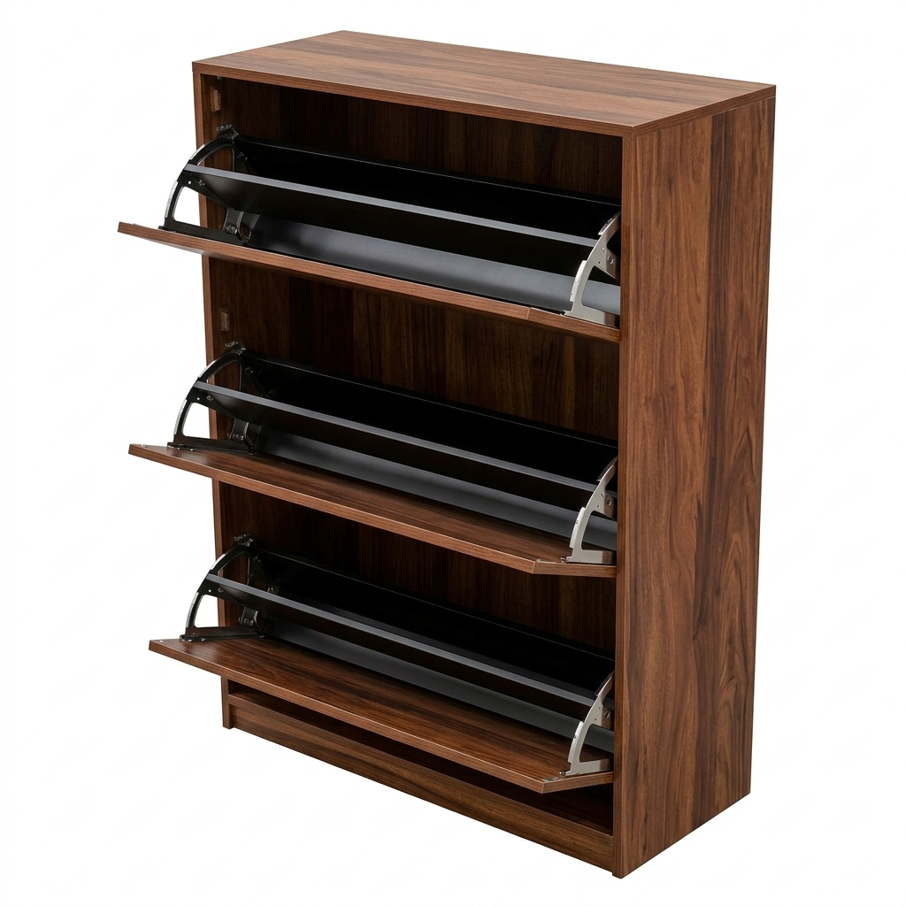 SHOE CUPBOARD ORIENT 37x16x51- MELAMINE / BRW