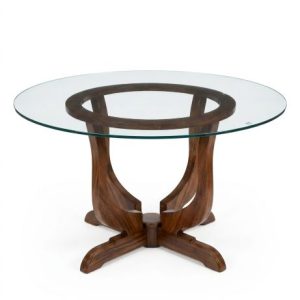 Dining Room Furniture Dining Table HABARANA - (Glass Top) Wooden Furniture Sri Lanka