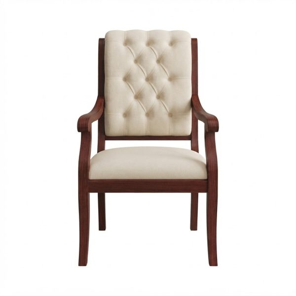 Dining Room Furniture CHAIR KELLY WITH ARM BACK BUTTON wooden Furniture Sri Lanka